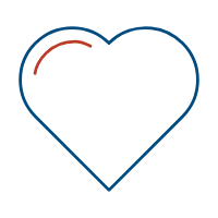 Wired outline of a heart